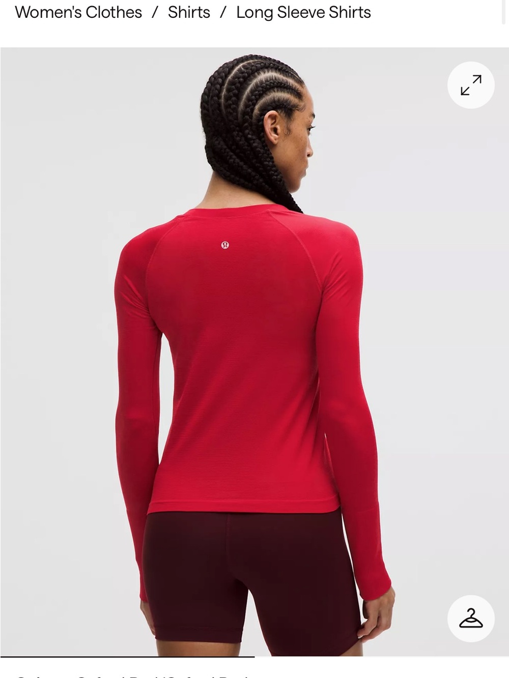 lululemon athletica Red Long-Sleeve Crew Tee - Picture 2 of 4